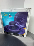 (F) Homer Laughlin Fiestaware 5-Piece Plum Place Setting in Box