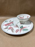 Floral Mikasa Chips And Dip Set