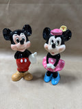 Ceramic Walt Disney Vintage Minnie And Mickey Mouse Figurines