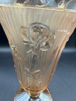 Jeanette Glass Iris And Herringbone Glass Vase