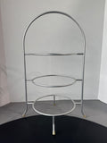 Silver Metal 3-Tier Dessert Stand