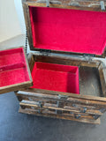 Japanese Tansu Style Vintage Wooden Jewelry Chest