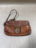 Brown Coach Bleeker Legacy Wristlet