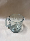 Hand Blown Swirl Ribbed Water Pitcher