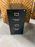Black Metal 2 Drawer File Cabinet