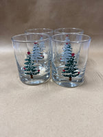 Christmas Tree Drinking Glasses — 4 Glasses // 2 Sets Available // PRICED INDIVIDUALLY