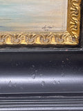 18th Century Ship/Maritime Oil Painting by Joe Hunt; Signed