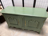 Green Painted Console Cabinet