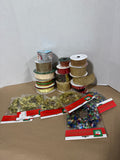 Lot Of Holiday Ribbon And Trim