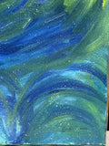 Swirling Shapes Original Painting on Canvas by Ginger Olansen; Signed