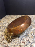 Williams Sonoma 10” Copper (Tin Lined) Oval Gratin Pan