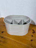 Grey Metal Utensil Caddy