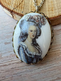 Transfer Portrait Cameo Pendant Necklace