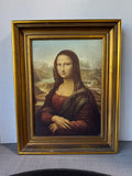Mona Lisa Fabric Print in Gilded Frame
