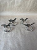 Silverplate Rooster Napkin Rings - Set Of 4 - 3 Sets Available// PRICED INDIVIDUALLY