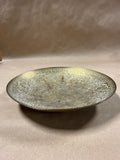 Round Etched Floral Brass Bowl