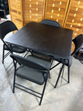 Cosco Card Table and (4) Folding Chairs