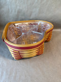 Love Treasures Sweetheart Longaberger Basket With Divided Liner