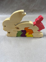 Wooden Easter Bunny Puzzle — 6 Pieces