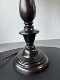 Dark Brown Resin Double Switch Pull Table Lamp (WORKS)