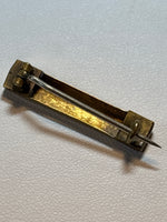 Brass Bar Pin with Etching