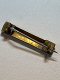 Brass Bar Pin with Etching
