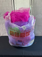 Large Bag of Assorted Jewel Tone Tulle Fabric