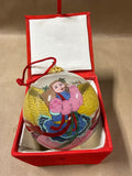 Reversed Painting Angel Glass Ornament With Box