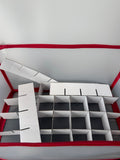 Clear Soft Plastic Zip Up Ornament Storage Box with Dividers