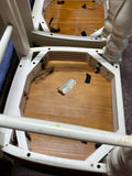 Haverty High Top Dining Table with Protective Glass, (6) Chairs and (1) Leaf ***HEAVY ITEM***
