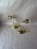 Brass Wall Candle Sconce - Pair