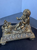 Pair of Louis XVI Gilt Bronze Vintage Andirons AS IS (READ DESCRIPTION CAREFULLY)