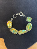 Sterling Bracelet with Abalone-Style Links
