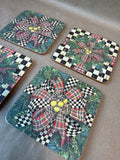 Mackenzie Childs Evergreen Coasters - Set Of 4 (A)