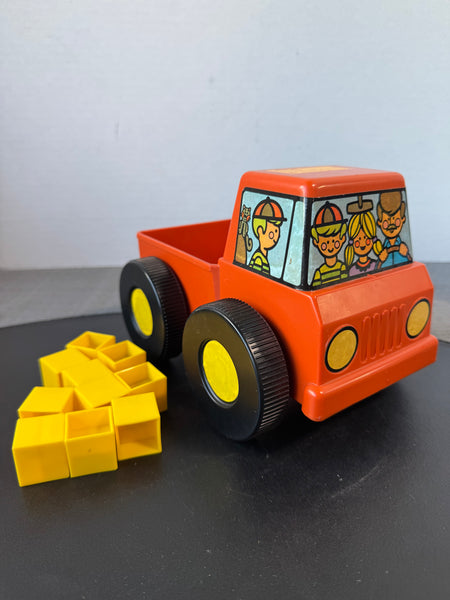 Tupperware Toys Vintage Street Sweeper Pick-Em-Up Truck with Blocks