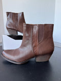 Brown Nine West Vasloane Leather Ankle Boots in Box WOMEN’S SIZE 8.5