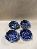 4 Piece Blue Agate Bennington Pottery Soup Bowls (F)