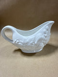 White Autumn Gravy Boat