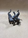 Metal Trio Of Elephants In Circle