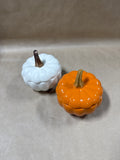 Ceramic Pumpkin Trinket Dishes - Pair