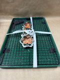 Green Speckled Baking Sheet With Cookie Cutters