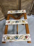 Luggage Rack with Needlework Straps