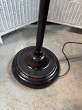 Bronzed Metal Torchiere 3-Way Floor Lamp with Reading Lamp (WORKS)