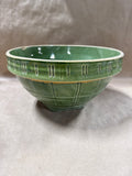 (A) McCoy Green Window Pane Mixing Bowl