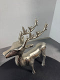 (B) Heavyweight Silver Metal Pier 1 Style Standing Reindeer (2 AVAILABLE—PRICED INDIVIDUALLY AT $18 EACH)