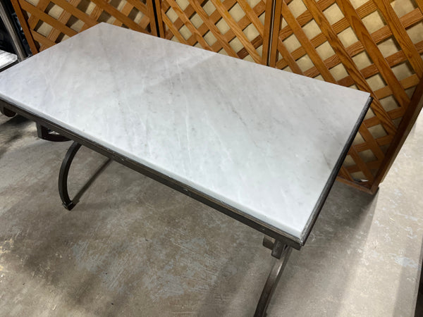 Marble Top Coffee Table with Metal Base ***HEAVY ITEM***