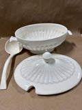 Off White California Pottery Soup Tureen