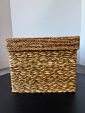 Square Woven Lidded Storage Box