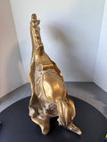 Mid Century Modern Gilded Heavyweight Trojan Horse Sculpture AS IS (READ DESCRIPTION CAREFULLY)