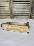 Wooden Dauschund Piggy Bank With Clear Middle
